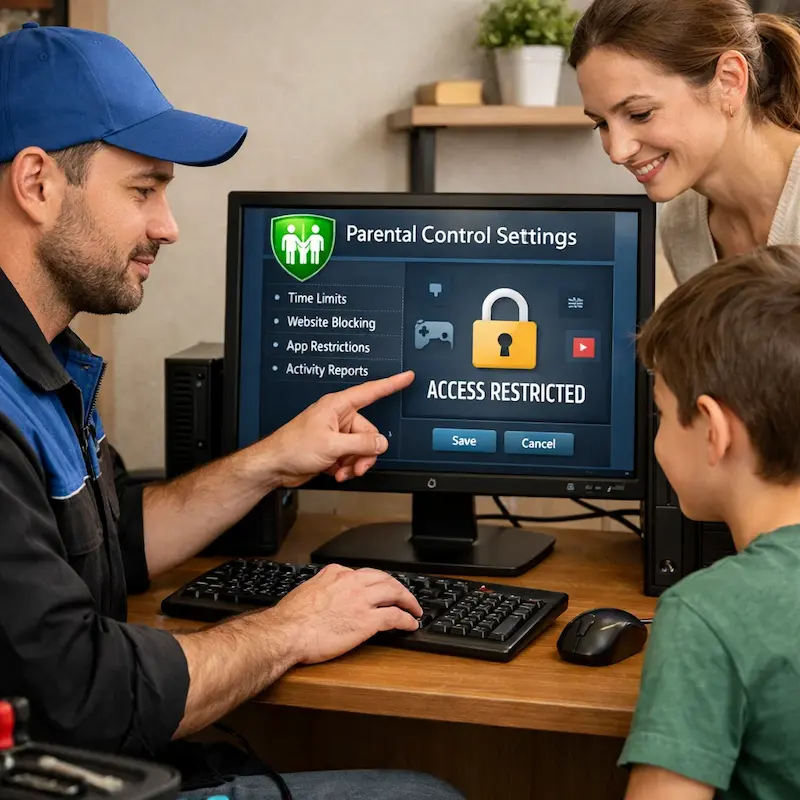 Родительский контроль на компьютере и ноутбуке в Калининграде