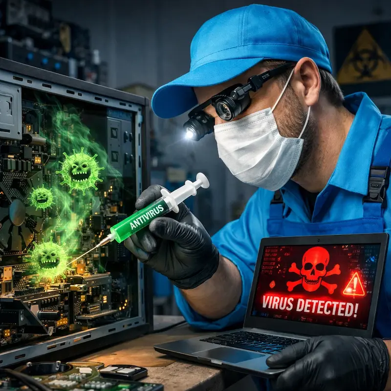 Лечение компьютера от вирусов в Калининграде на дому